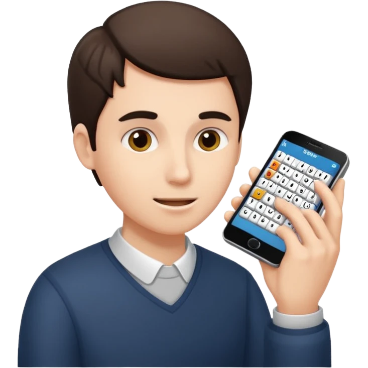 Playing word unscramble game on a phone  emoji