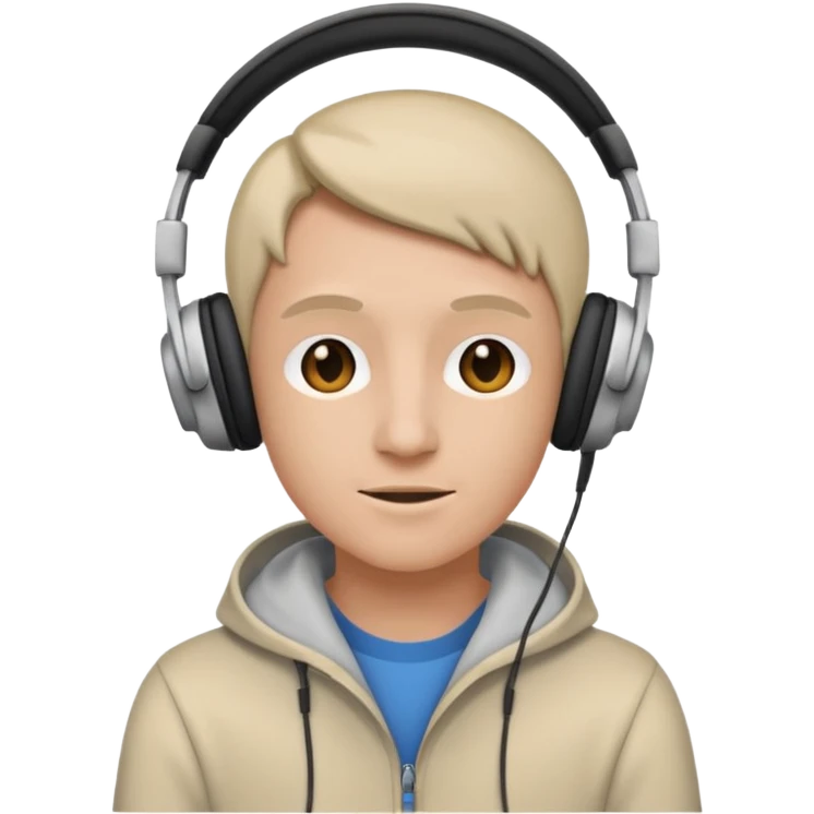 Someone listening to music emoji