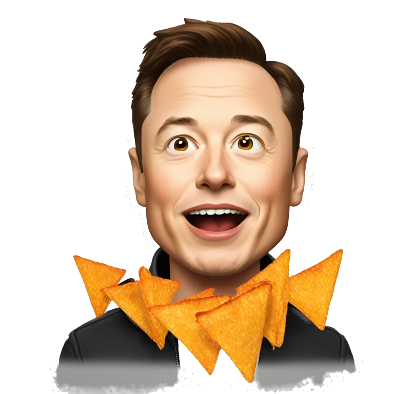 Elon musk eating Doritos  emoji