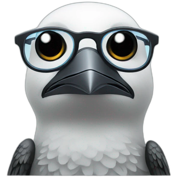 a minnesota bird loon with glasses emoji