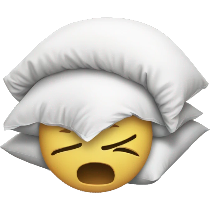 cartoon head buried in pillow emoji