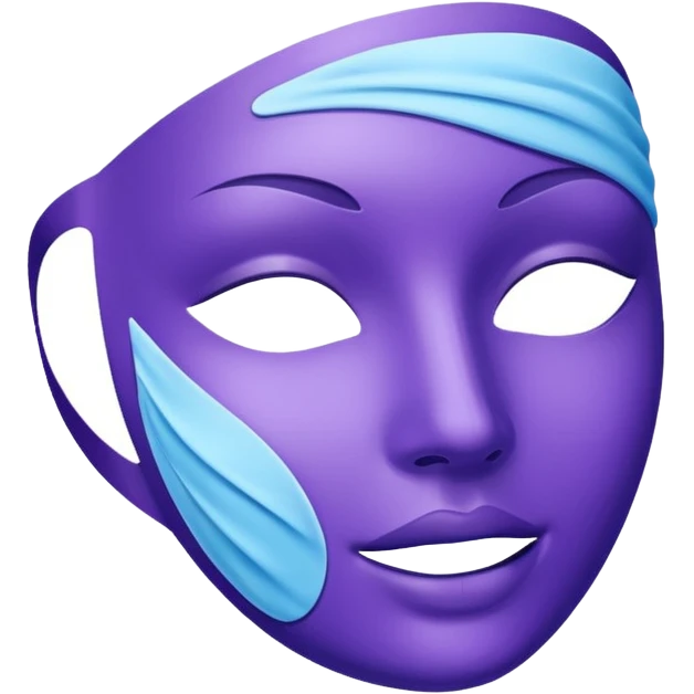 purple blue skincare mask pack emoji