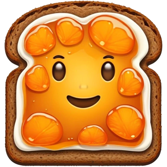 dark bread with marmelade emoji