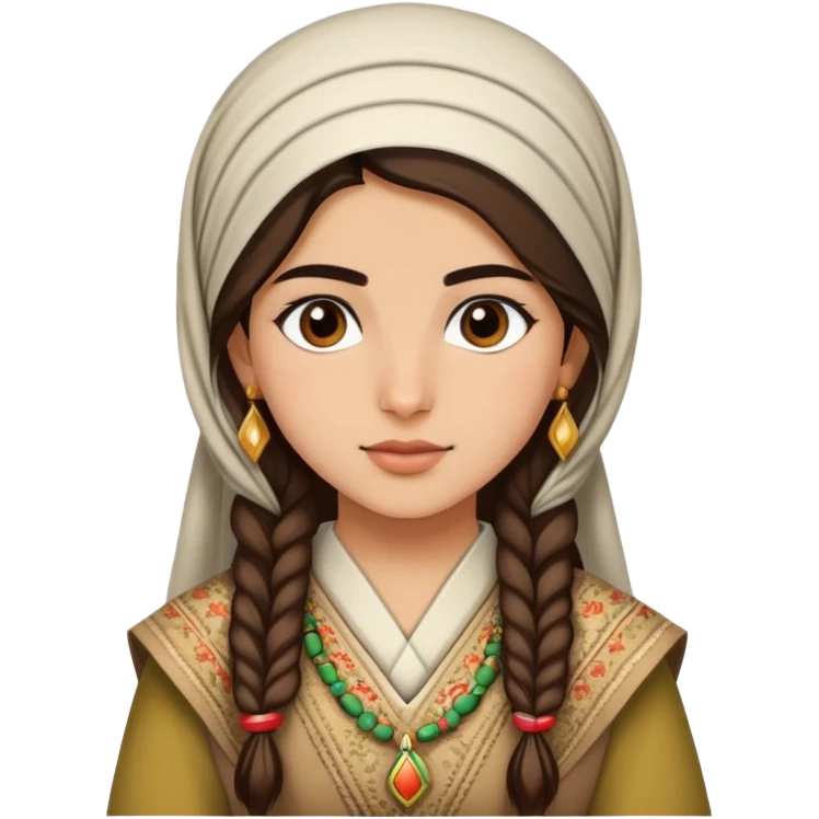 Kurdish girl with traditional clothes emoji