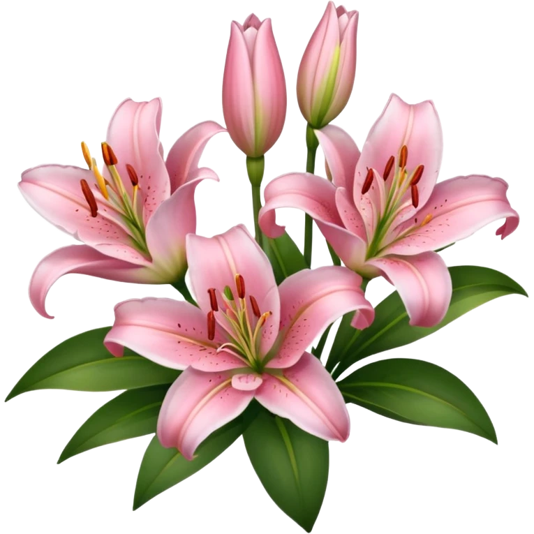 pink lilies emoji