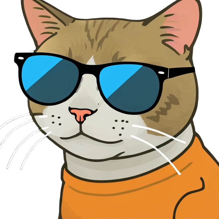 Cat with sunglasses emoji