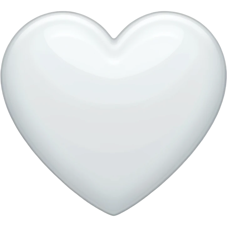 white heart with a glossy highlight emoji