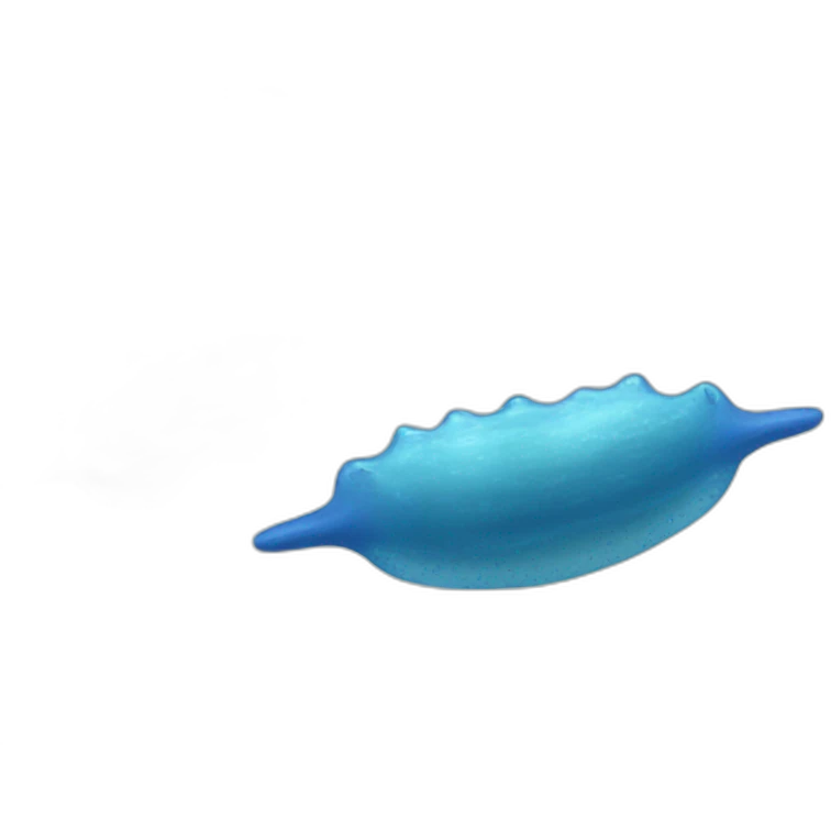 Blue sea slug happpy emoji