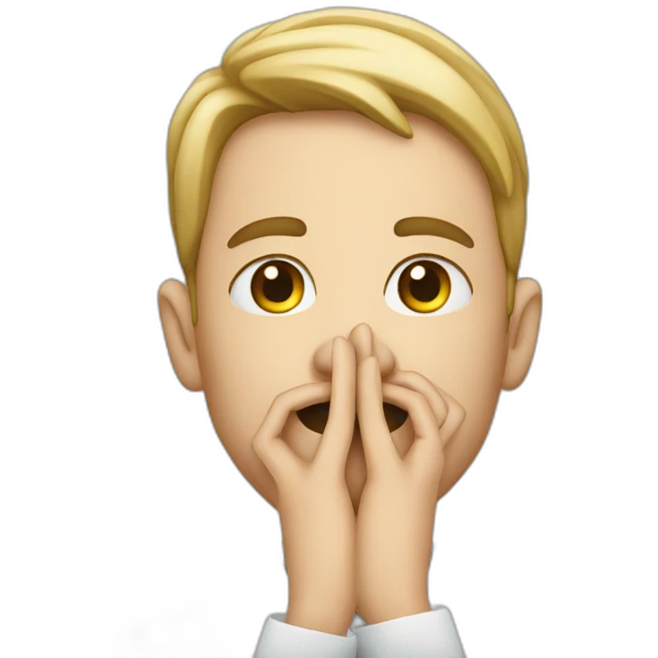 Pfizer gesture of hush emoji