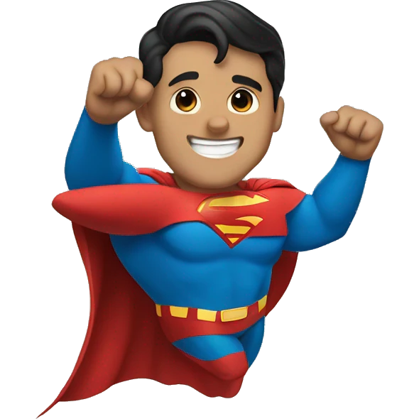 superman waving emoji