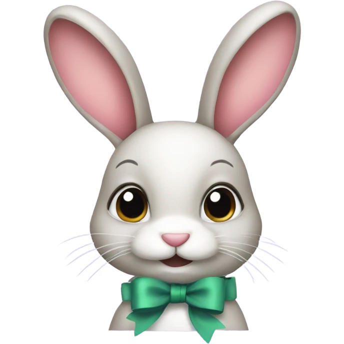 bunny with a bow emoji