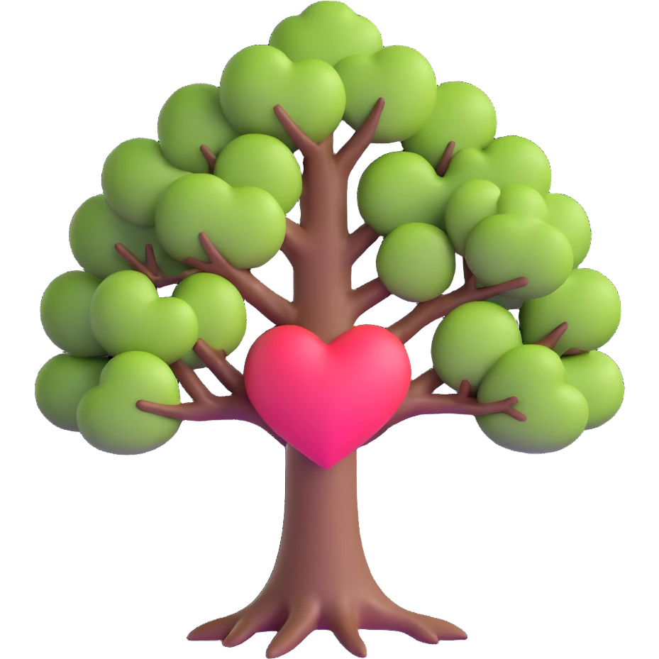 tree heart emoji