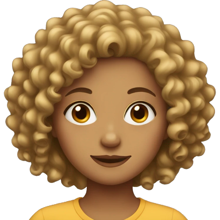 Girl with curly hair emoji