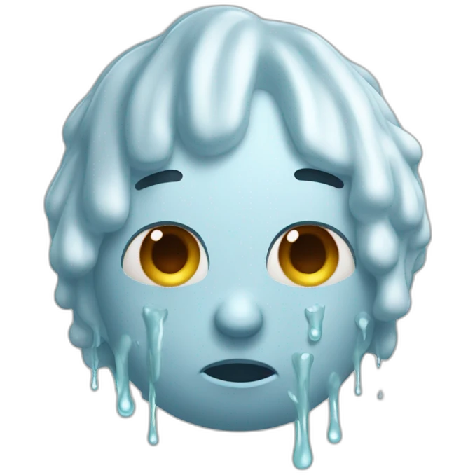 Crying Peepo with an iron sponge puts washing powder on his head emoji