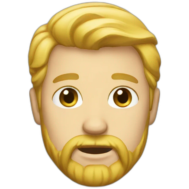 Man with blond beard emoji