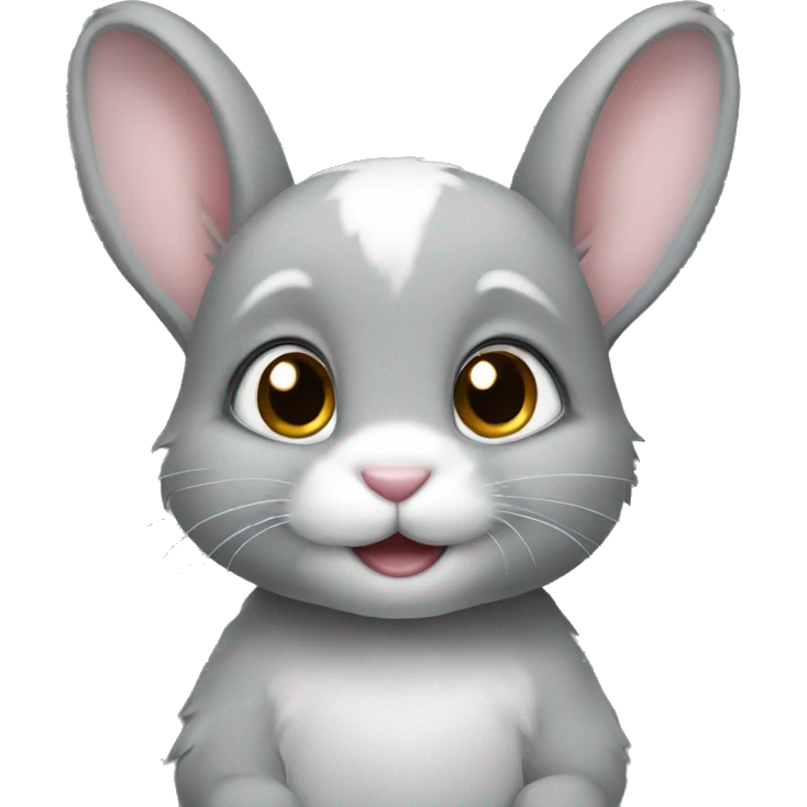 Baby gray rabbit  emoji