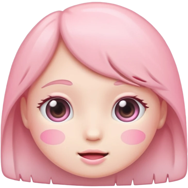 Soft pembe tarzında pembe pastel renginde ifadeler emoji