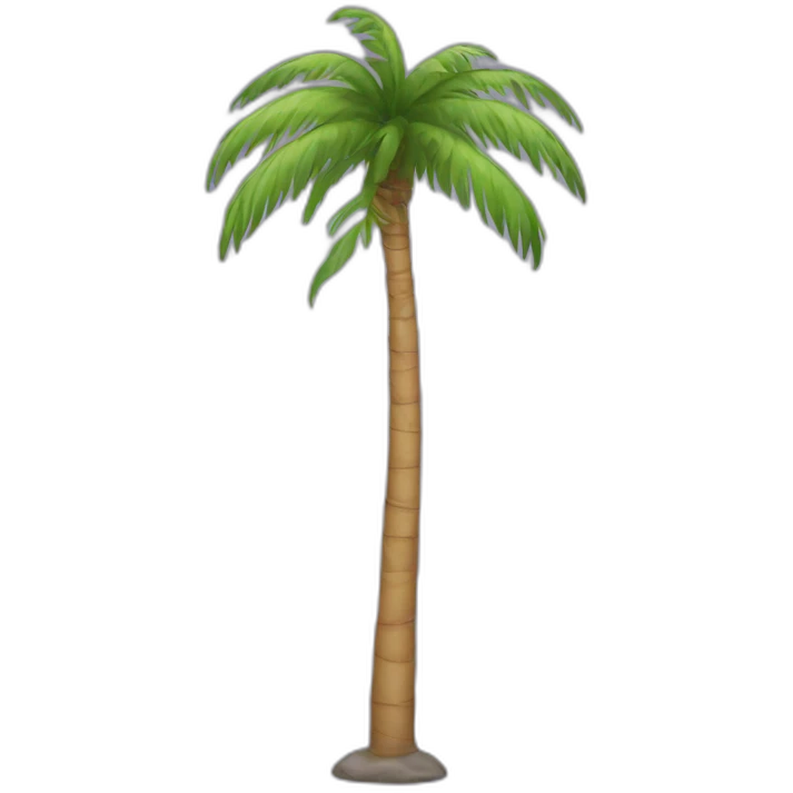 Tall palm with human face on top emoji