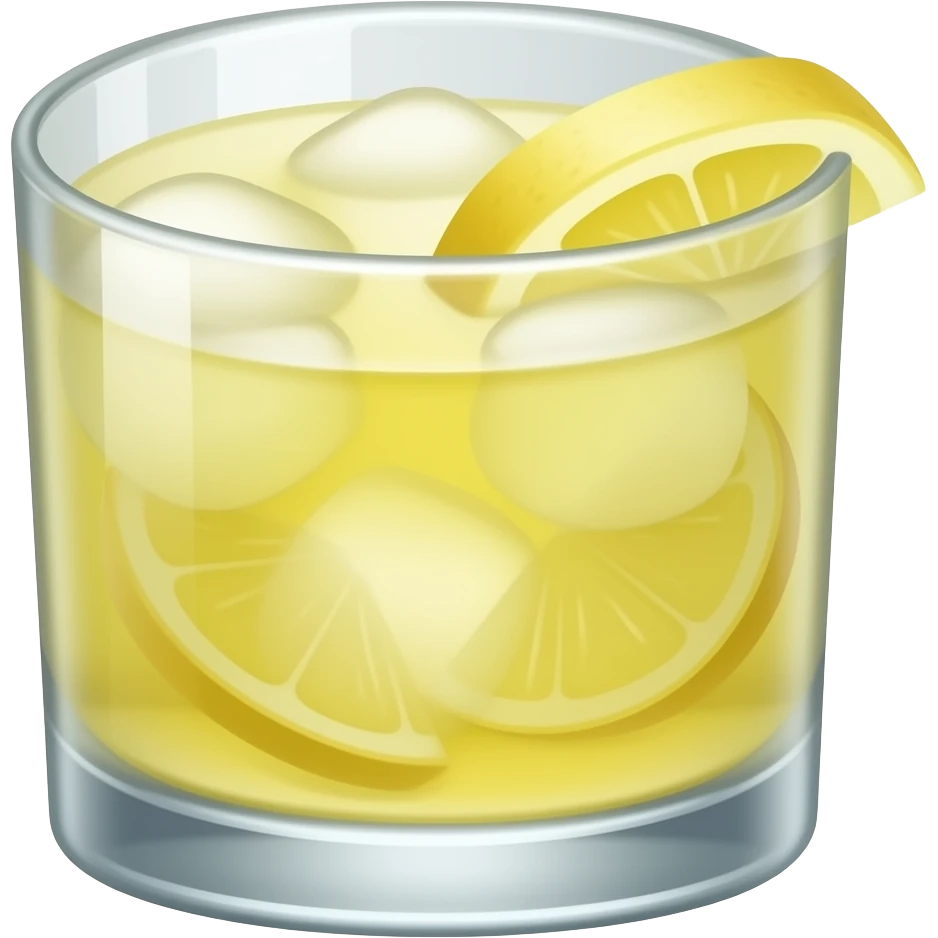 iced cold limoncello in a glass emoji
