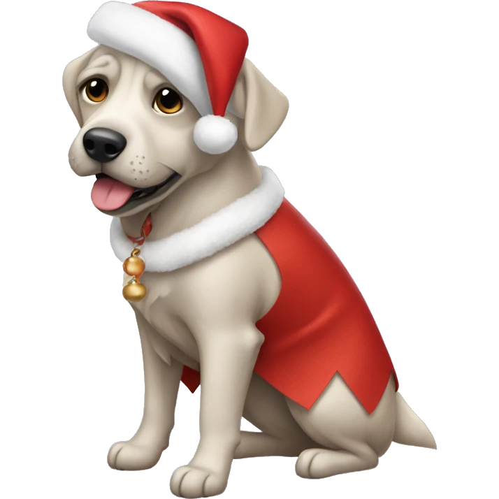 Perro vestido de navidad emoji