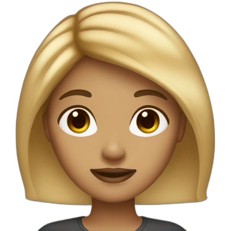 ombré blond/brown hair woman emoji