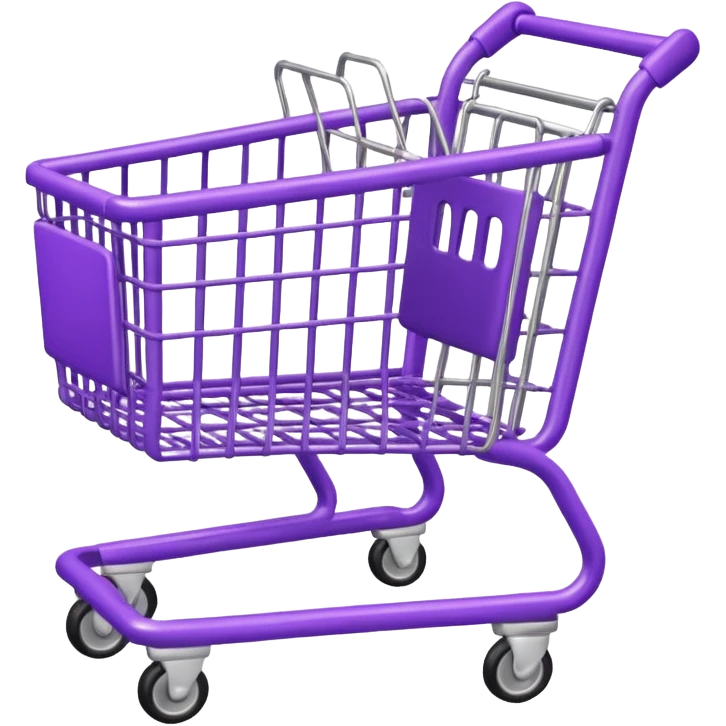 purple shopping cart emoji