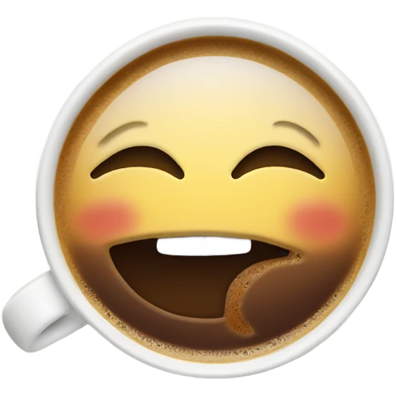 Smiley face sipping hot coffee  emoji