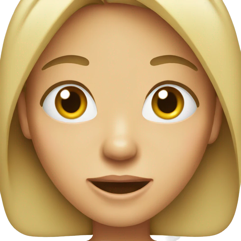 Female with big mouth  emoji