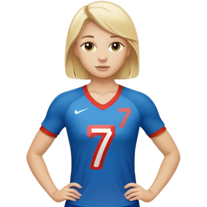 blonde Number 7 Printed Athlete emoji