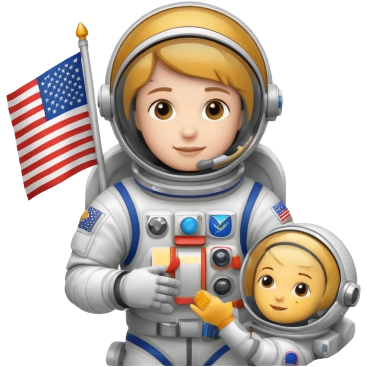 astronaut with flag emoji