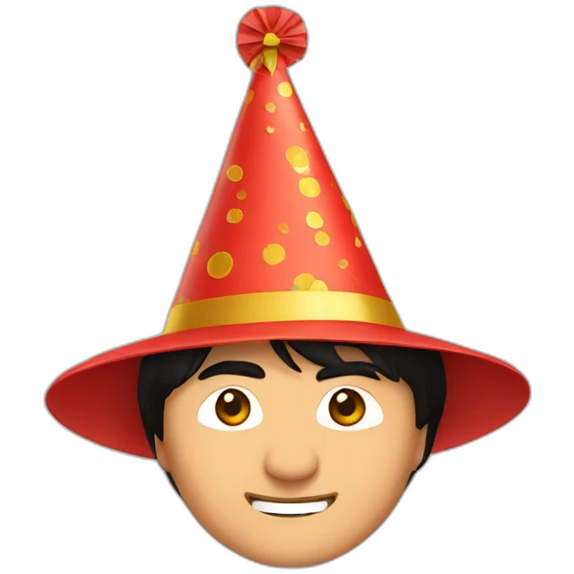 Jackie chan party hat emoji