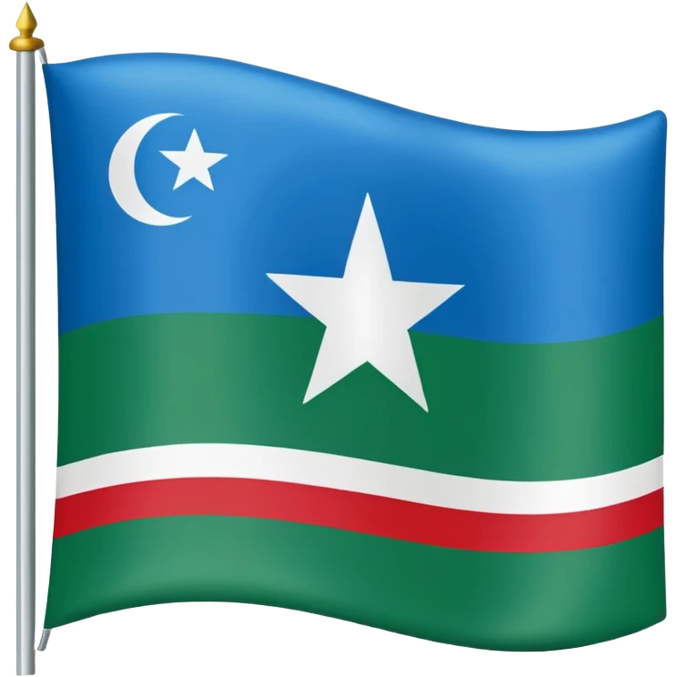 The flag of Awdal state in somaliland emoji