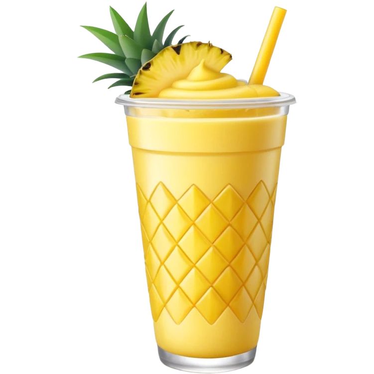 smoothie cup with pineapple emoji