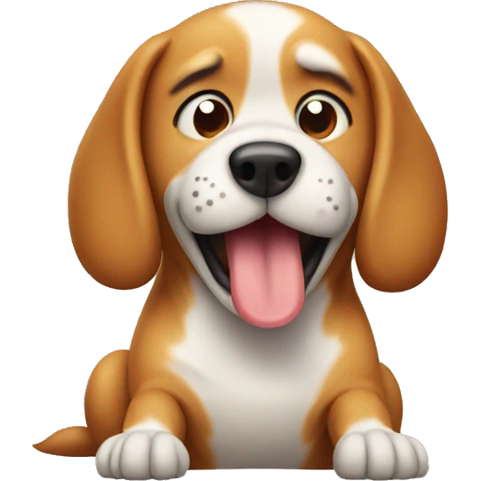 Dog farting emoji