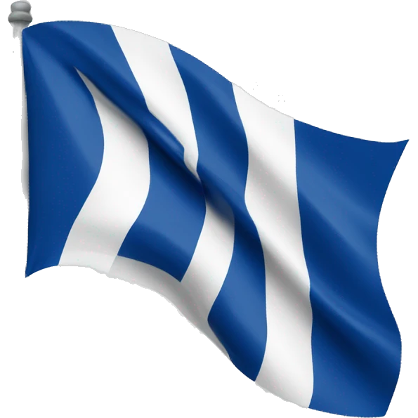 blue and white bicolor flag emoji