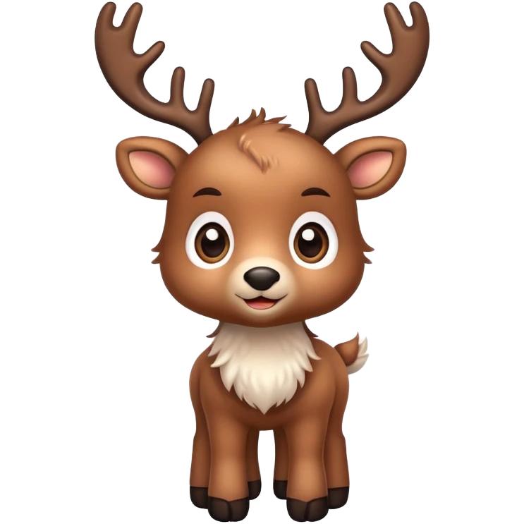 reindeer baby  cute, full body emoji
