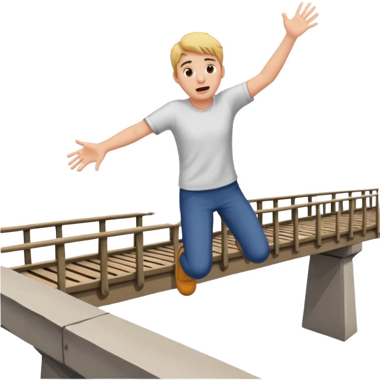 fall off the bridge hand motion emoji