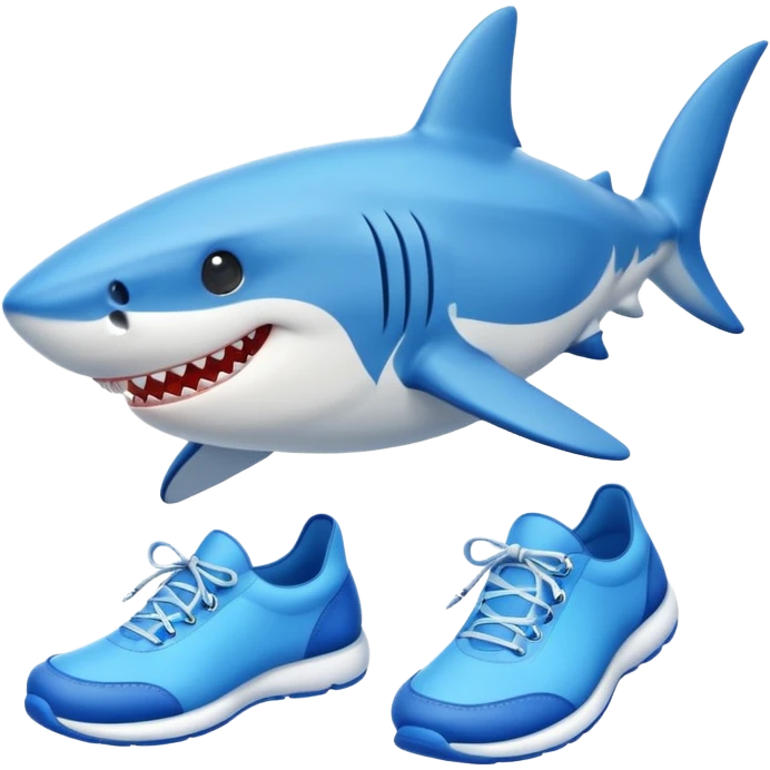Tralalero tralala shark with blue shoes emoji