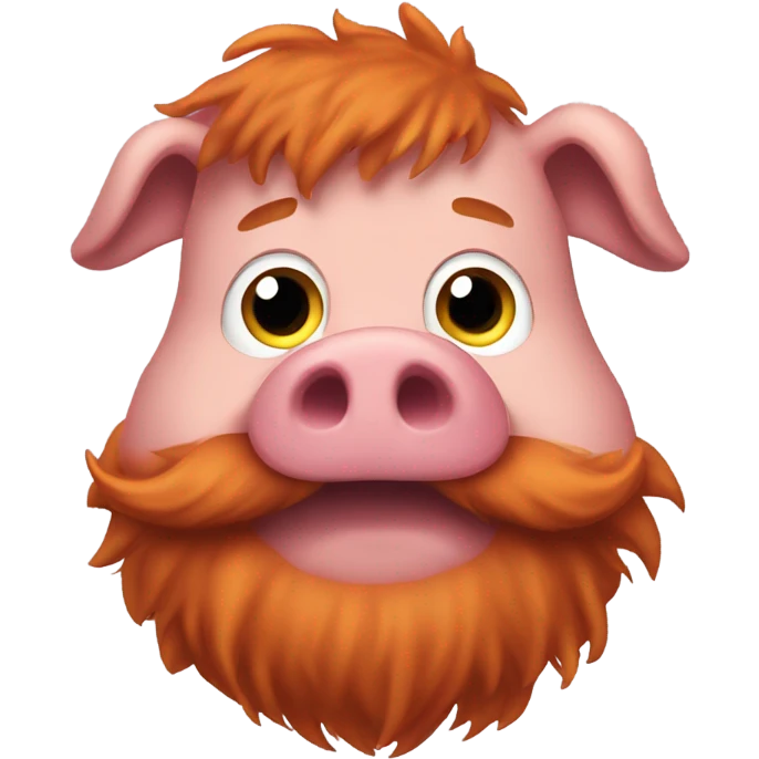 Pig with a big red beard emoji