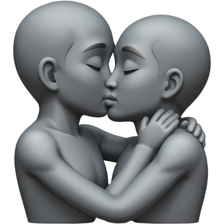 Moyai statue kissing  emoji