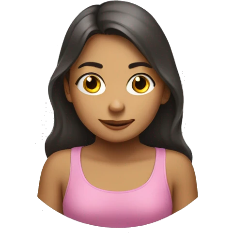 Girl doing childs pose in birds eye view emoji