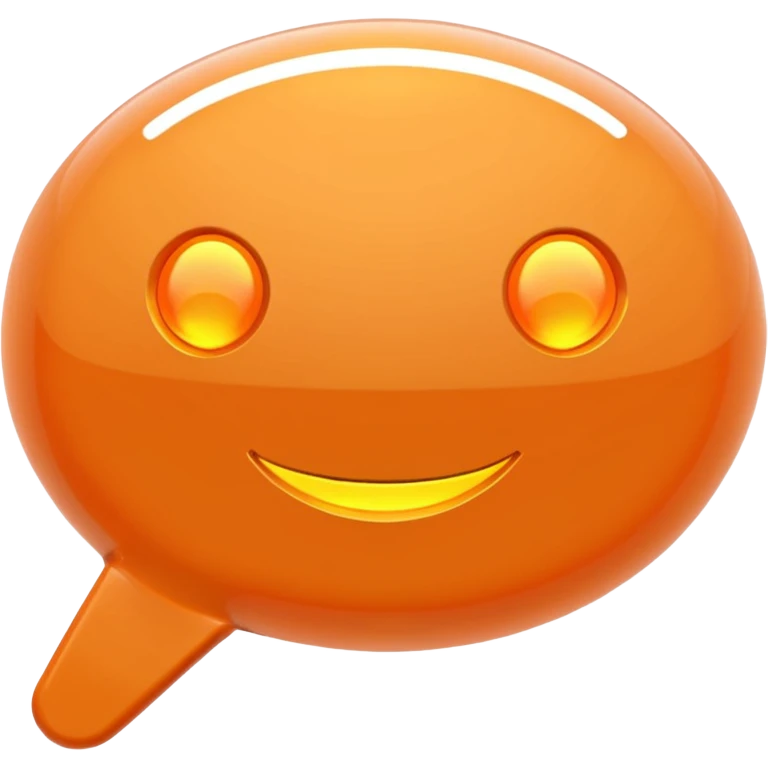 Orange chat bubble, CNC controller inside emoji