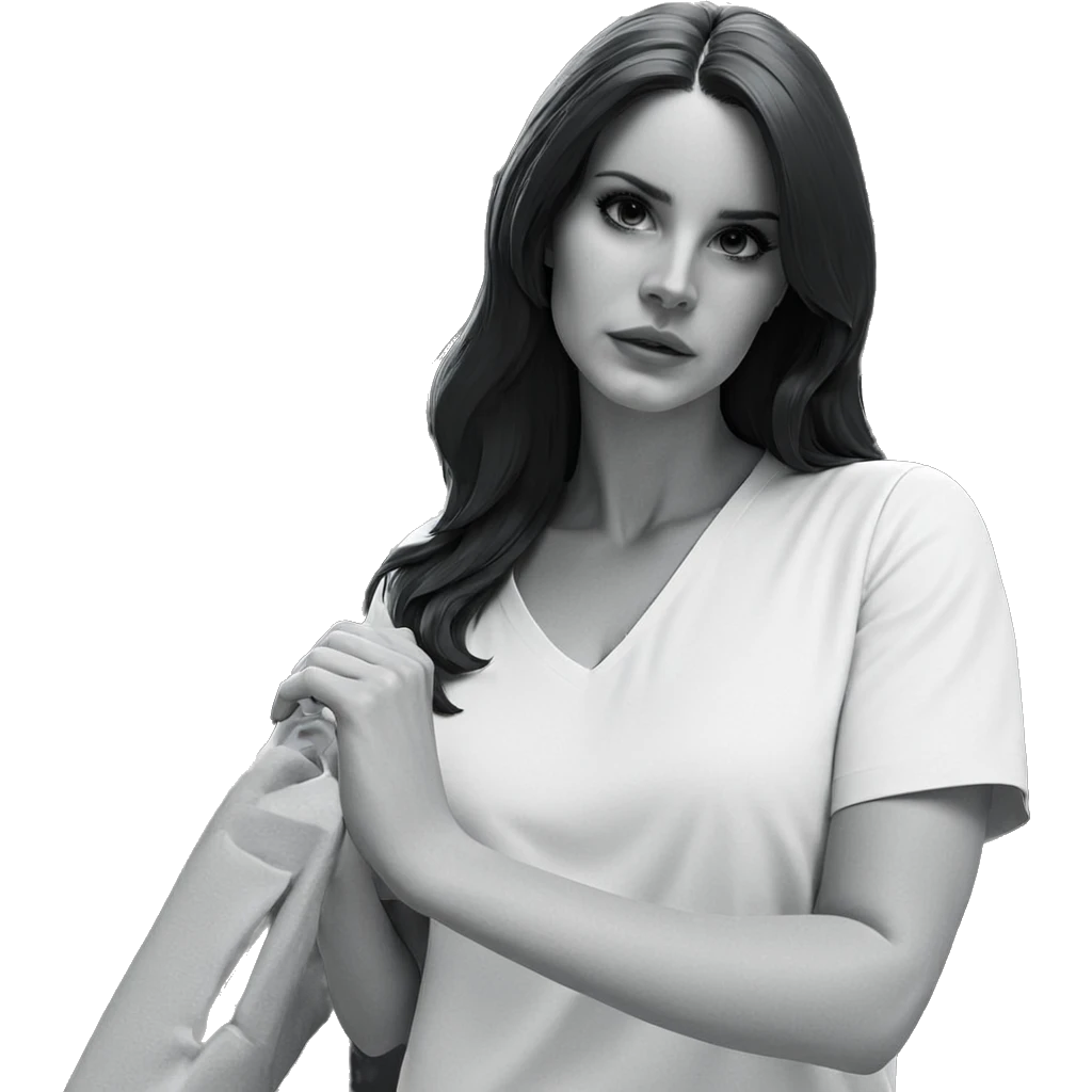 monochrome portrait of a girl emoji