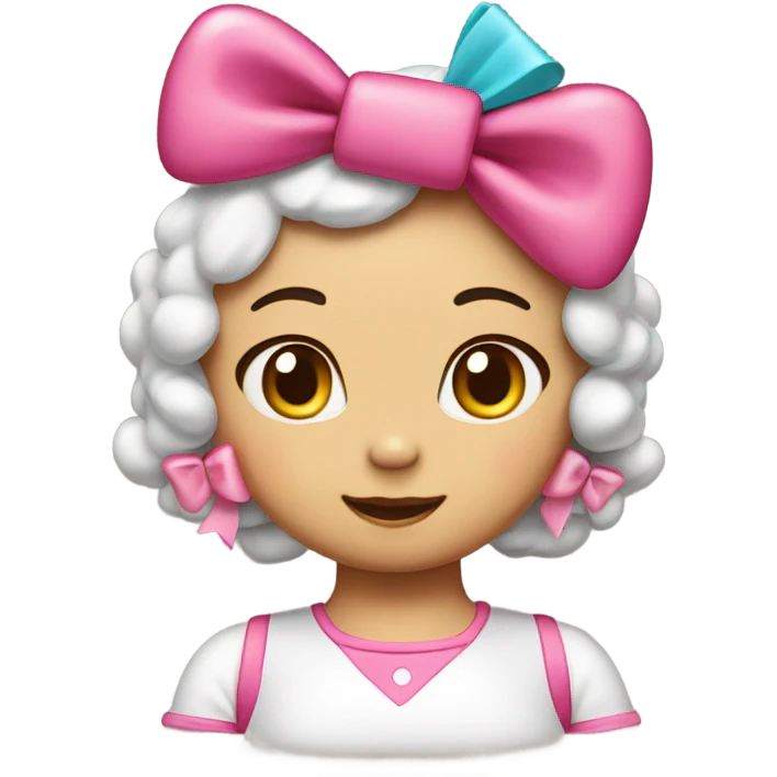 Hello kitty with bows emoji