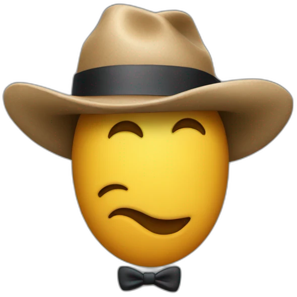 Caca avec un chapeau d’été  emoji
