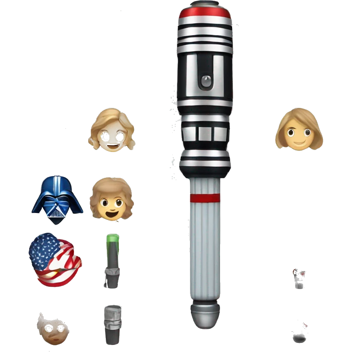 star-wars-light-saber-with-colors-of-usa emoji