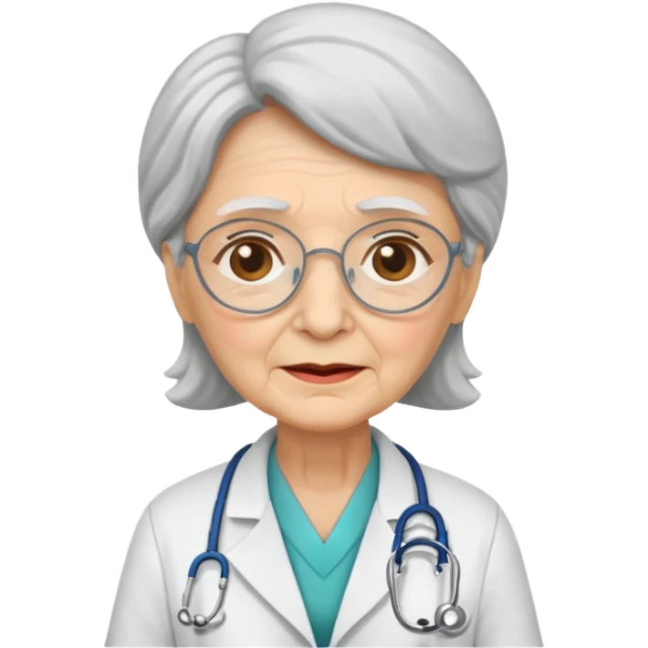 old woman doctor emoji