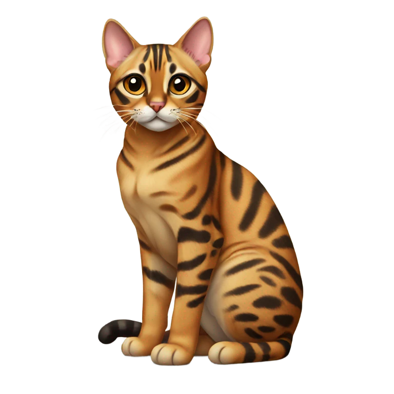 bengal cat sitting  emoji