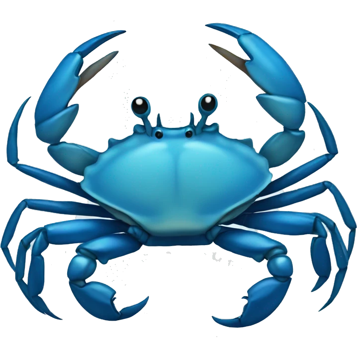simple blue colored crab emoji