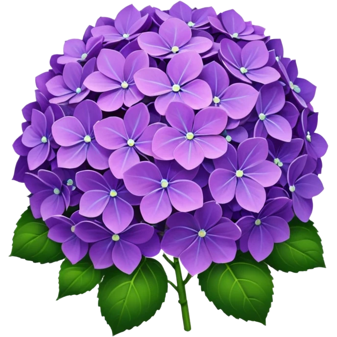 A purple hydrangea emoji